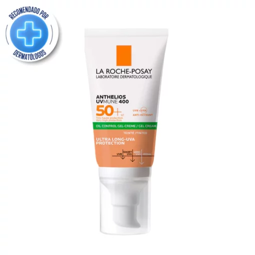 La Roche Posay Anthelios Gel Crema Toque Seco Color Antibrillo Fps 50+ Envase Dosificador 50 ml