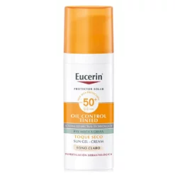 Eucerin Sun Oil Control Gel Crema Facial Toque Seco Tono Claro Spf50+ 50 ml