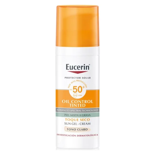 Eucerin Sun Oil Control Gel Crema Facial Toque Seco Tono Claro Spf50+ 50 ml