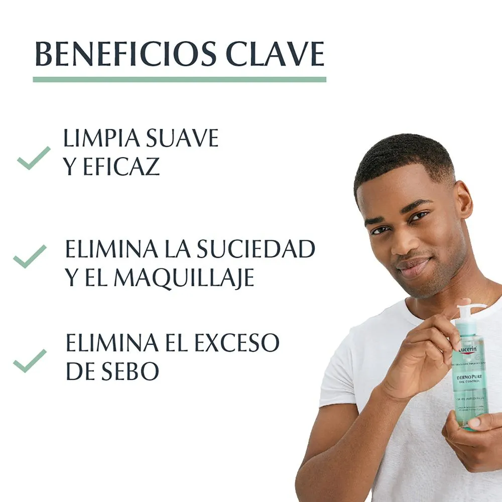 Eucerin Dermopure Oil Control Gel De Limpieza 200 Ml - Imagen 3