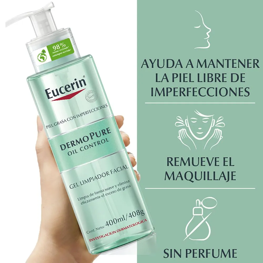 Eucerin Dermopure Oil Control Gel De Limpieza 200 Ml - Imagen 4