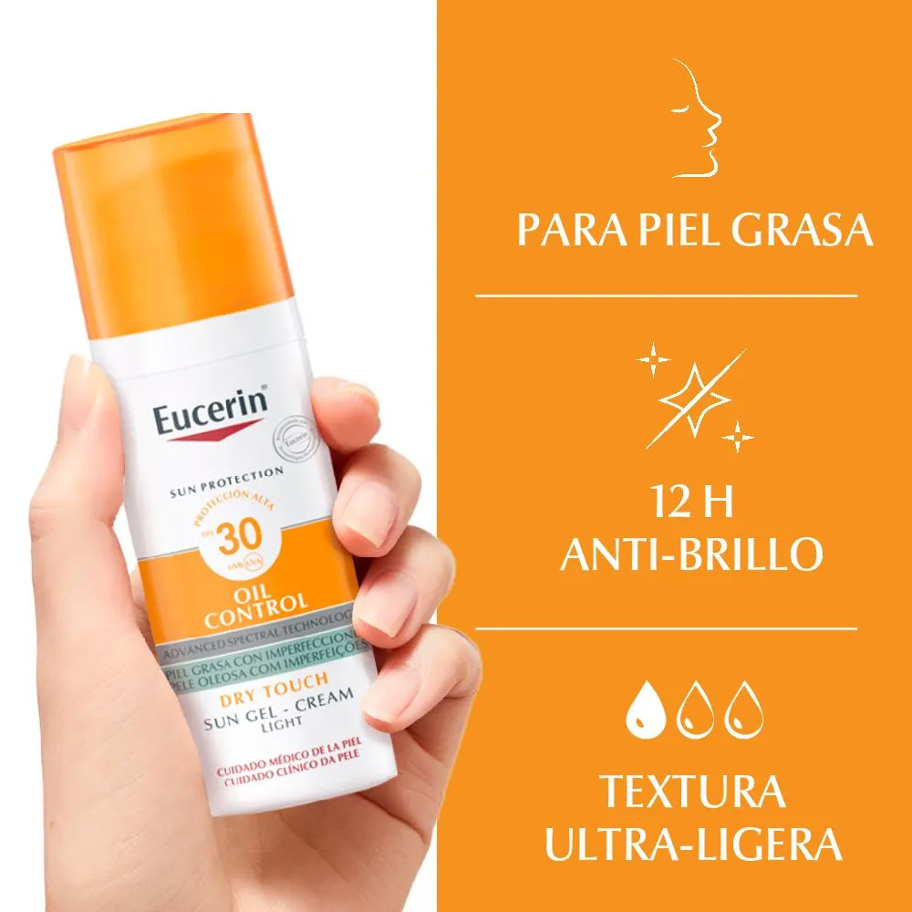 Eucerin Sun Oil Control Gel Crema Facial Toque Seco Spf30 - Imagen 3
