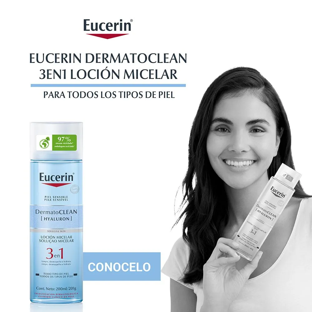 Eucerin Dermatoclean Locion Micelar Limpiadora 3 En 1 400 Ml - Imagen 8