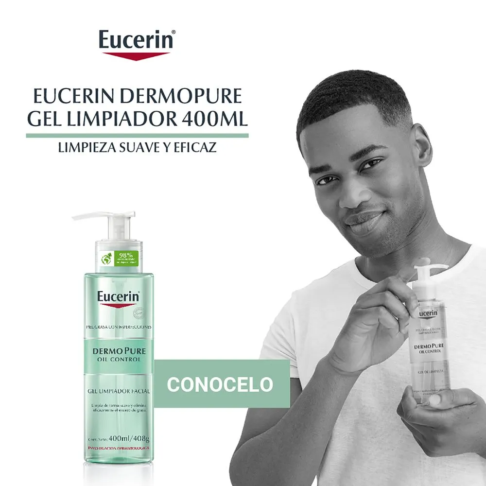 Eucerin Dermopure Oil Control Gel De Limpieza 400 Ml - Imagen 3