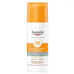 Eucerin Sun Oil Control Gel Crema Facial Toque Seco Tono Medio Spf50+