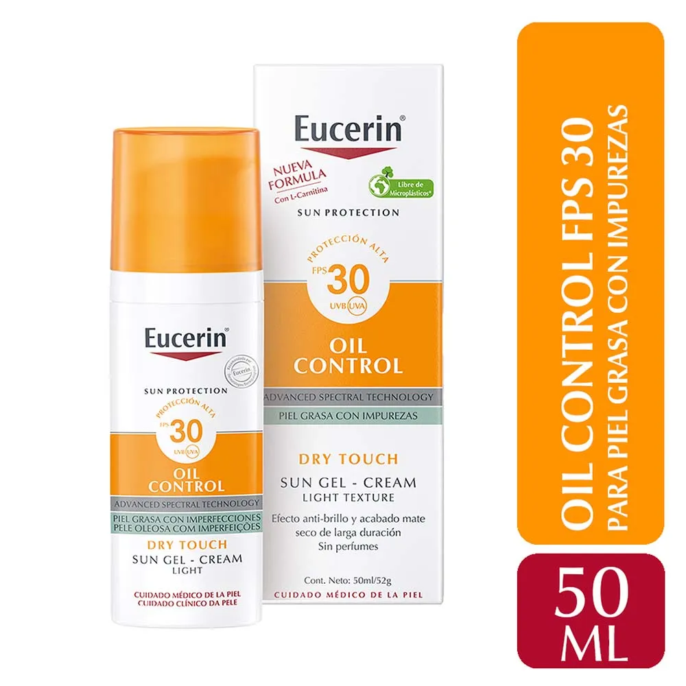 Eucerin Sun Oil Control Gel Crema Facial Toque Seco Spf30 - Imagen 2