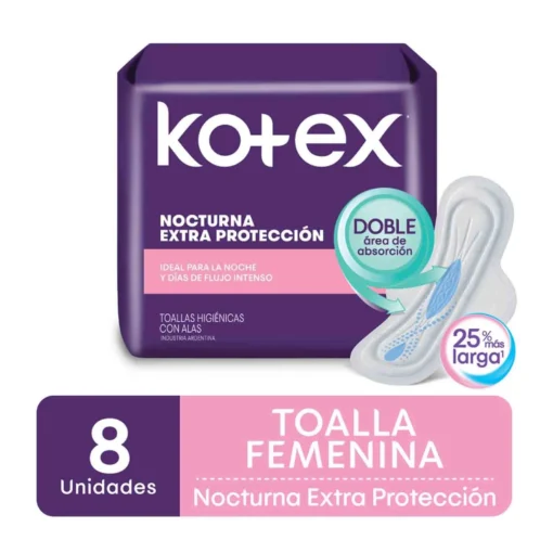 Kotex Nocturna C/Alas 8 Toa Hig