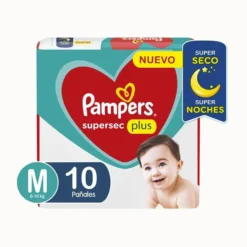 Pampers Supersec Plus Med 10 Pañal