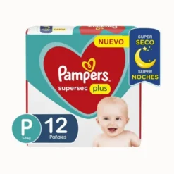 Pampers Supersec Plus Peq 12 Pañal