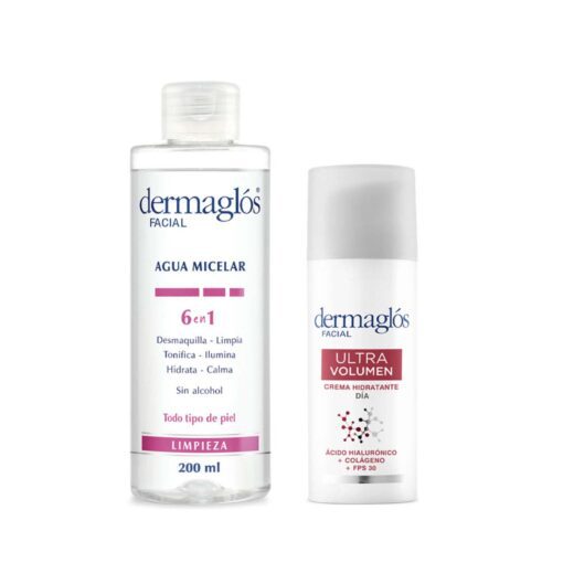 Kit Facial Dermaglos Rutina De Dia Ultra Volumen