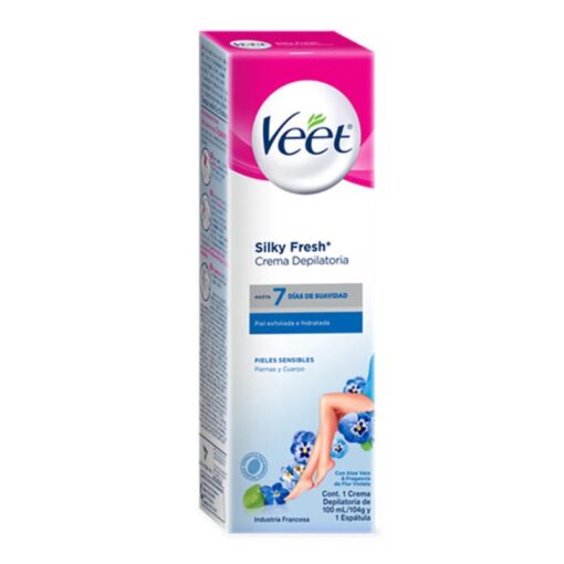 Veet Crema Depilatoria Piel Sens 100 gr Silk y Fresh