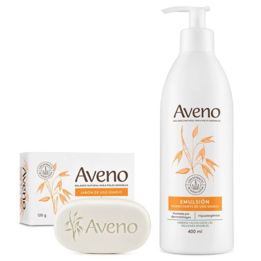 Aveno Kit Limpieza Hidratación Emulsión + Jabón