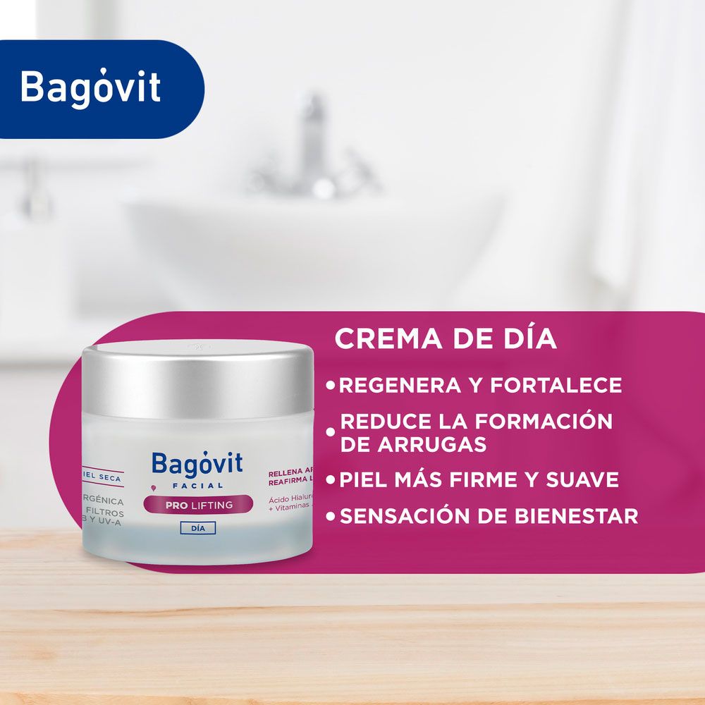Bagovit Facial Pro Lifting Crema Anti-Age DíA Pieles Secas X 55 Gramos - Imagen 3
