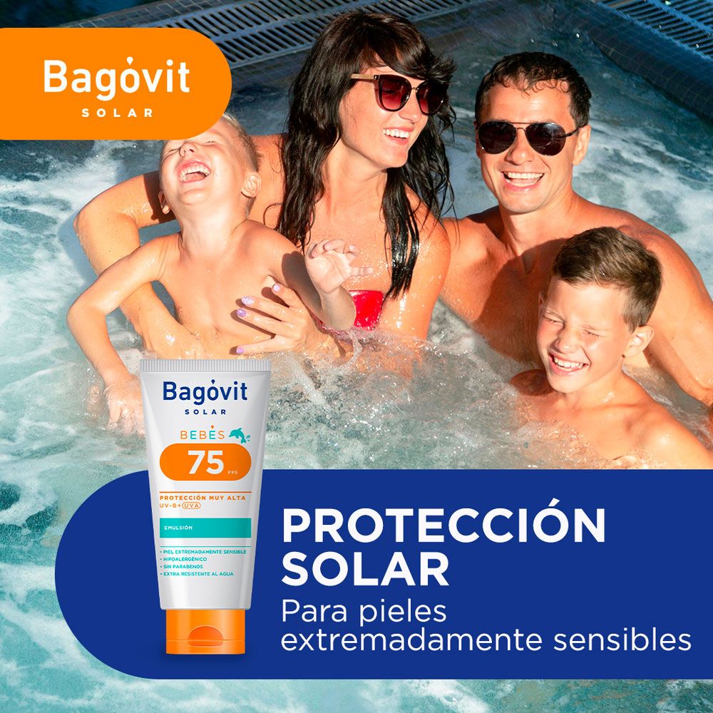 Bagovit Solar Fps 75 Bebés Emulsión Corporal Y Facial X 180 Gramos - Imagen 5