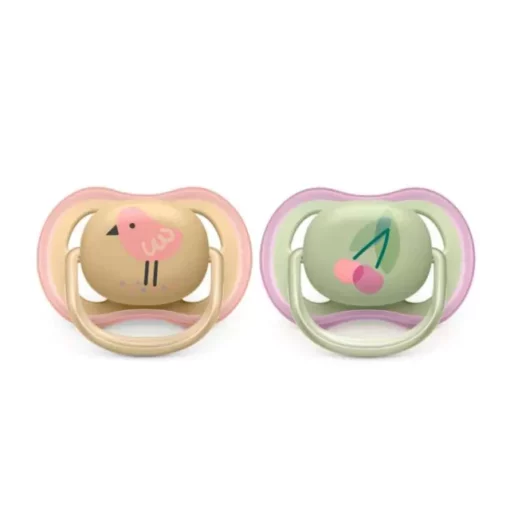 Avent Scf 085/13 Chupete Ultra Air Deco 0-6M X2 Cereza Y Pajaro