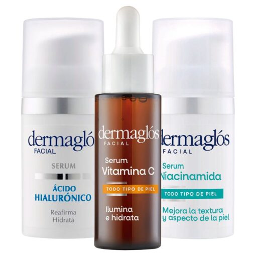 Kit Dermaglos Serum Acido Hialuronico Vitamina C Niacinamida