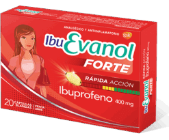 Ibu Evanol Forte Rapida Accion 400 Mg Caps. Blandas X 20