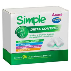Simple Dieta Control Chicles Pote X 96 U
