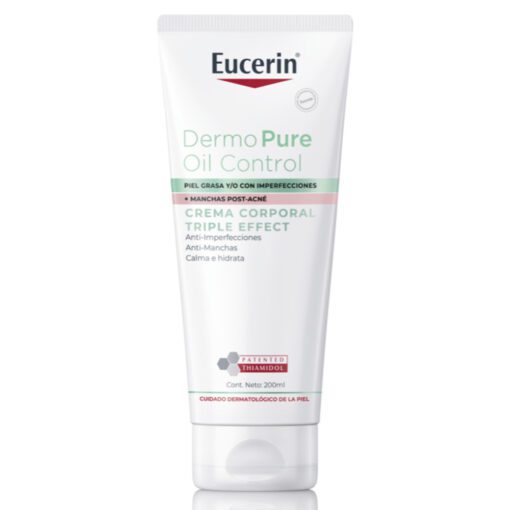 Eucerin Dermopure Triple Effect Crema Corporal Para Piel Grasa Y/O Imperfecciones X 200ml