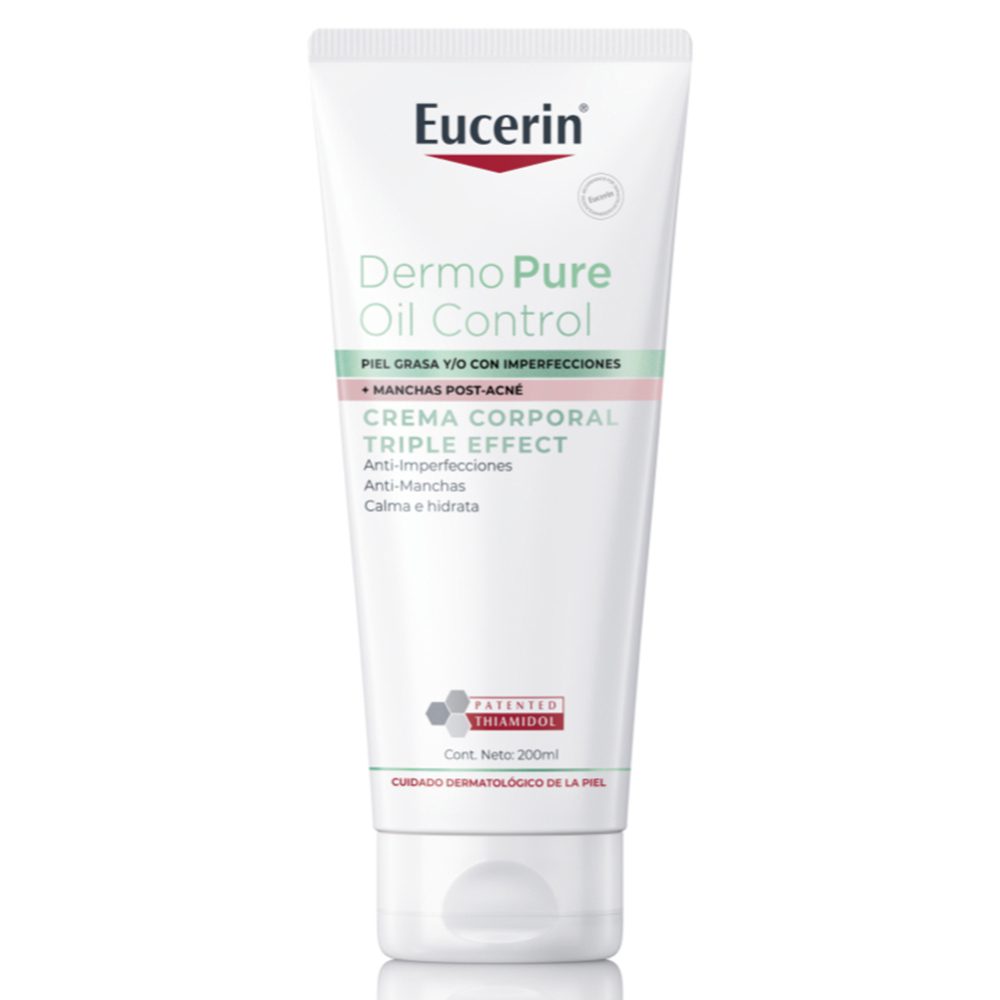 Eucerin Dermopure Triple Effect Crema Corporal Para Piel Grasa Y/O Imperfecciones X 200Ml