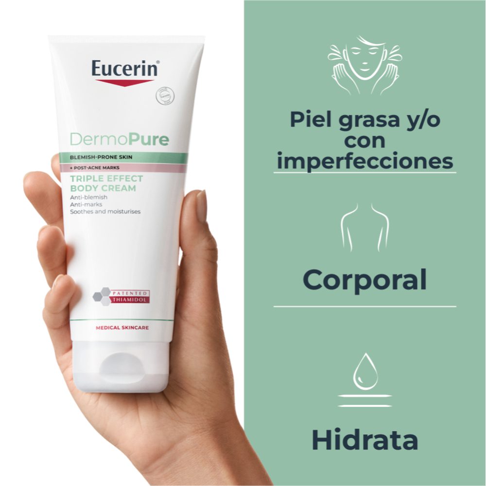 Eucerin Dermopure Triple Effect Crema Corporal Para Piel Grasa Y/O Imperfecciones X 200Ml - Imagen 5