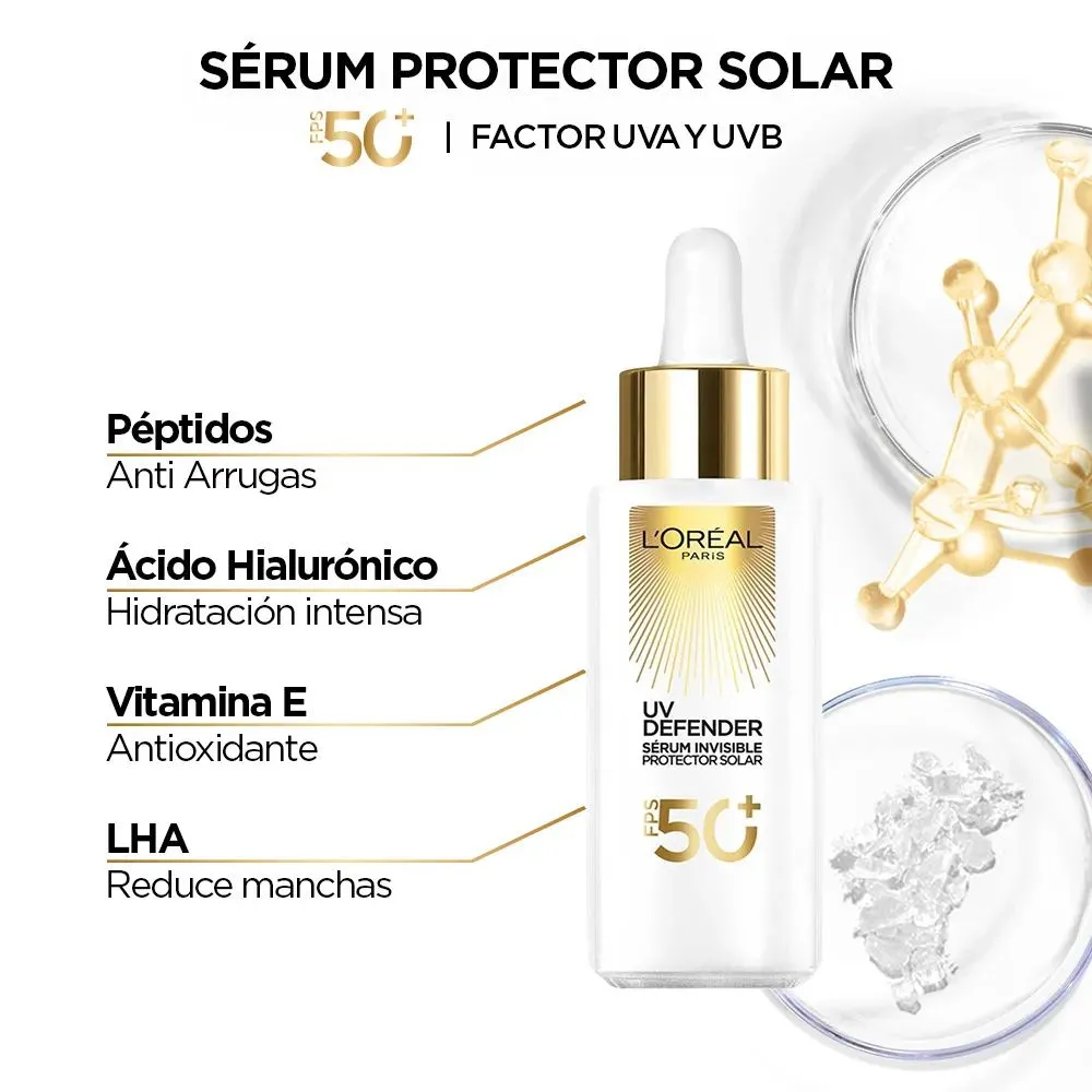 Loreal Uv Defender Serum Fps50 30-ml - Imagen 4