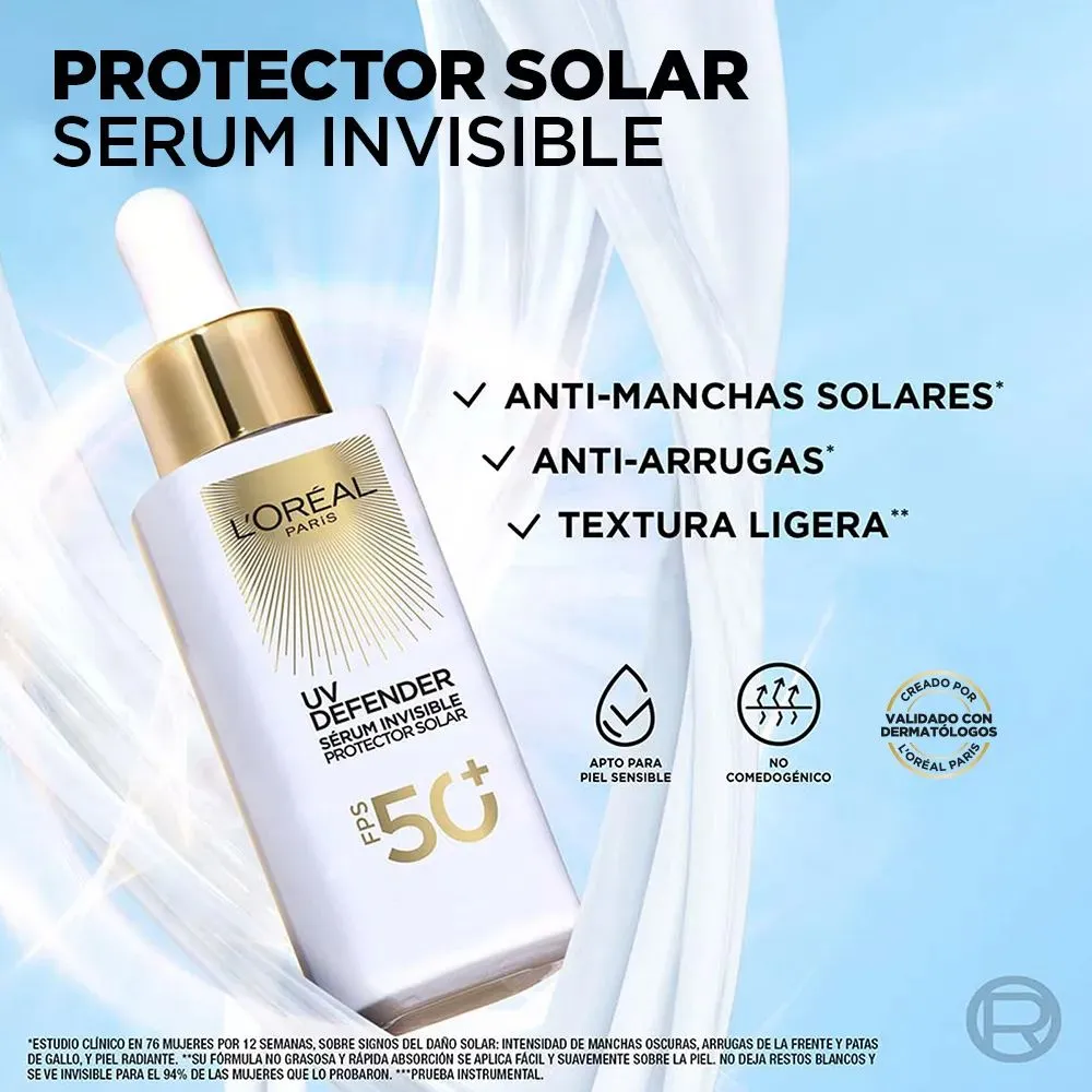 Loreal Uv Defender Serum Fps50 30-ml - Imagen 6