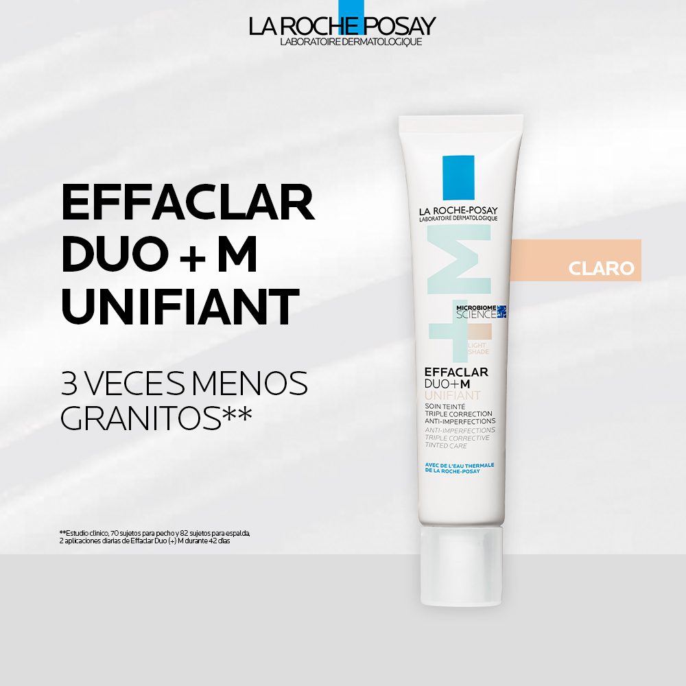 La Roche Posay Effaclar Duo + M Unifiant Light Para Pieles Grasas Y Acneicas  X 40Ml - Imagen 4