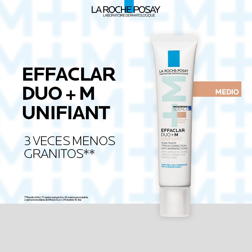 La Roche Posay Effaclar Duo + M Unifiant Medium Para Pieles Grasas Y Acneicas X 40Ml - Imagen 4