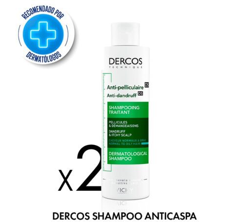 Vichy Combo Dercos Caspa Antigraso X 2 Unidades