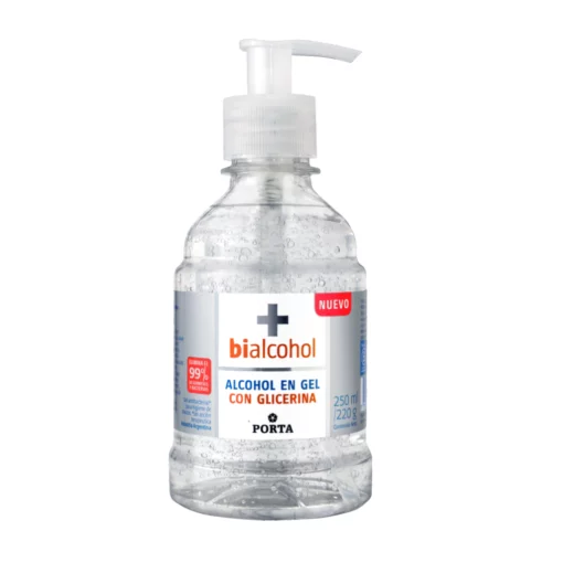 ALCOHOL  GEL GLICERINA C/VALVULA 250 ML