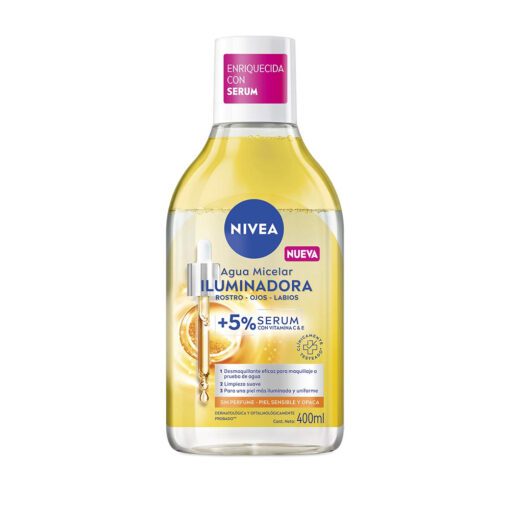 Nivea Agua Micelar Iluminadora Enriquecida con Sérum Piel Sensible x 400 ml