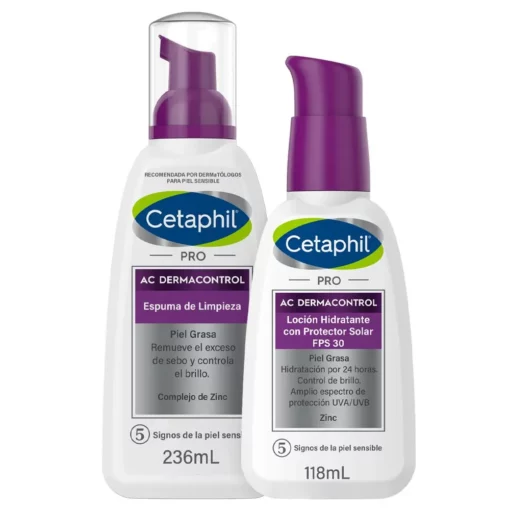 Cetaphil Rutina de Cuidado Diario Para Piel Grasa con Tendencia Acneica