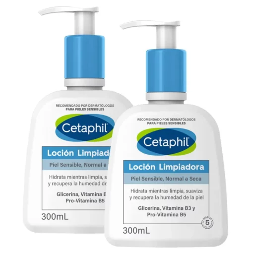 Cetaphil Pack x 2 unidades Loción Limpiadora para Piel Sensible x 300 Ml