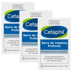 Cetaphil Pack x 3 Unidades Barra De Limpieza Profunda Para Rostro Y Cuerpo X 127 Gramos