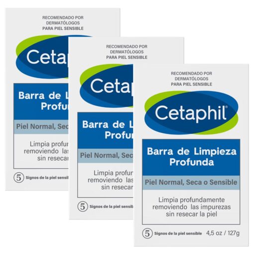 Cetaphil Pack x 3 Unidades Barra De Limpieza Profunda Para Rostro Y Cuerpo X 127 Gramos