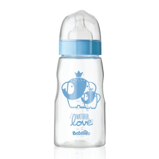 BABELITO BIBERON 300 ML. BOCA ANCHA T.SIL. T1 CELESTE