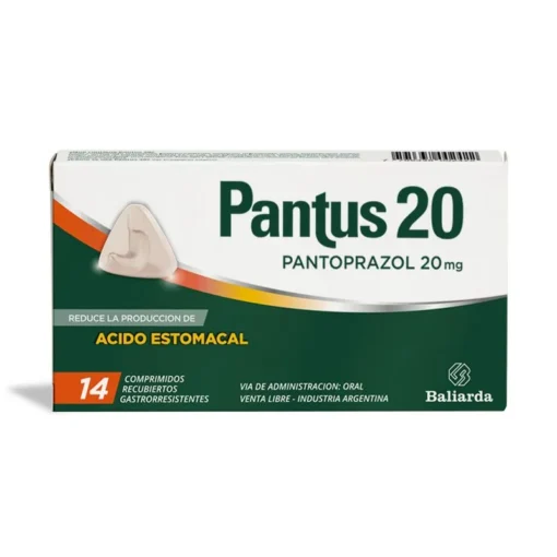 Pantus 20 mg x 14 Comprimidos Recubiertos- Pantoprazol