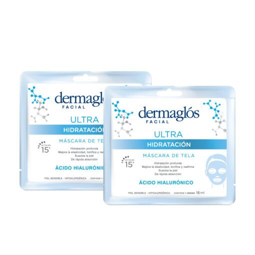 Kit Mascaras De Tela Dermaglós Ultra Hidratación X2