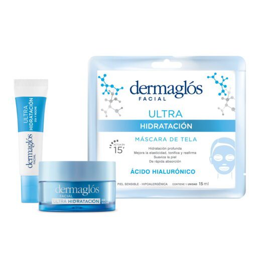 Kit Facial Dermaglós Ultra Hidratación + Mascara de tela