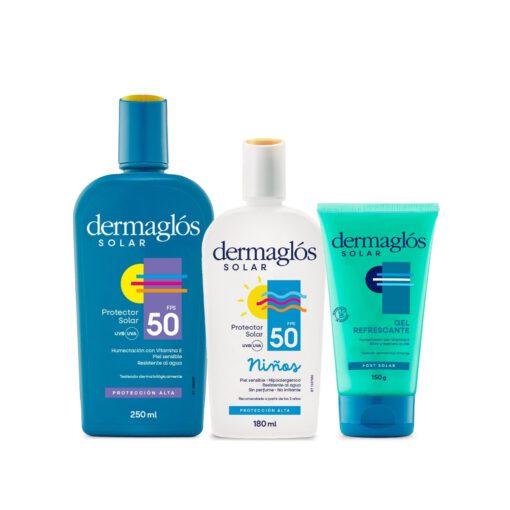 Kit Protector Solar Dermaglós Fps 50 + Gel Post Solar