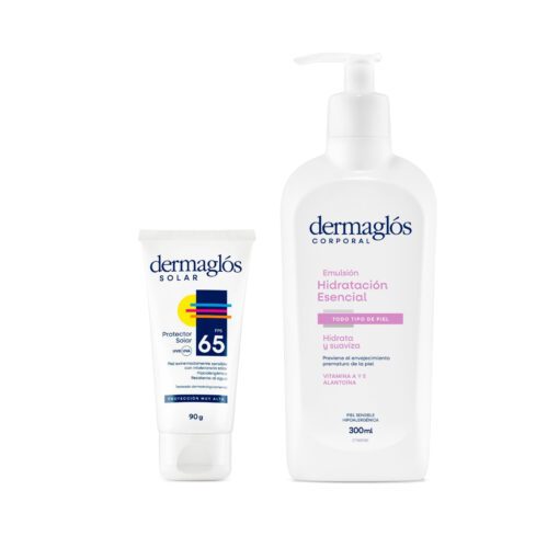 Kit Protector Solar Dermaglós Fps 65 + Hidratación Esencial