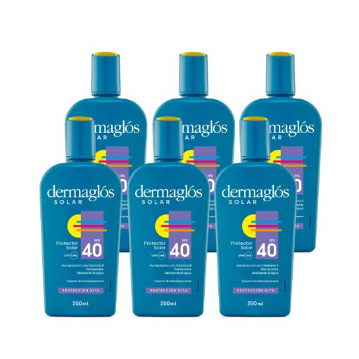 Kit Protector Solar Dermaglós Emulsion Fps 40 X6 Unidades