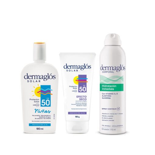 Kit Protector Solar Dermaglós + Hidratación Inmediata