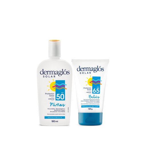 Kit Protector Solar Dermaglós Bebés Y Niños Protección Alta
