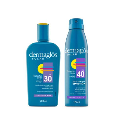 Kit Protector Solar Dermaglós Emulsión Fps 30 + Spray Fps 40