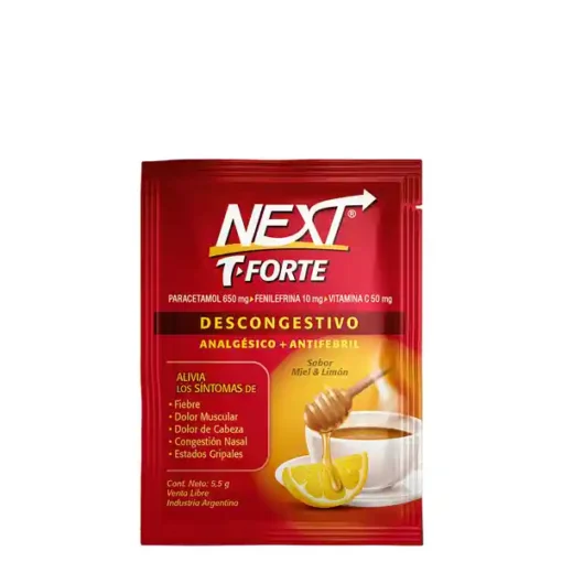 Next Forte Infusión descongestiva Analgésica y Antifebril 1 Sobre
