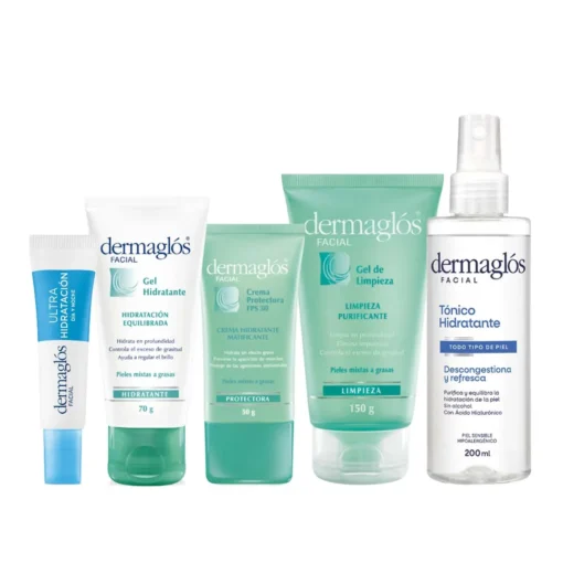 Kit Rutina Facial Dermaglós Piel Mixta A Grasa
