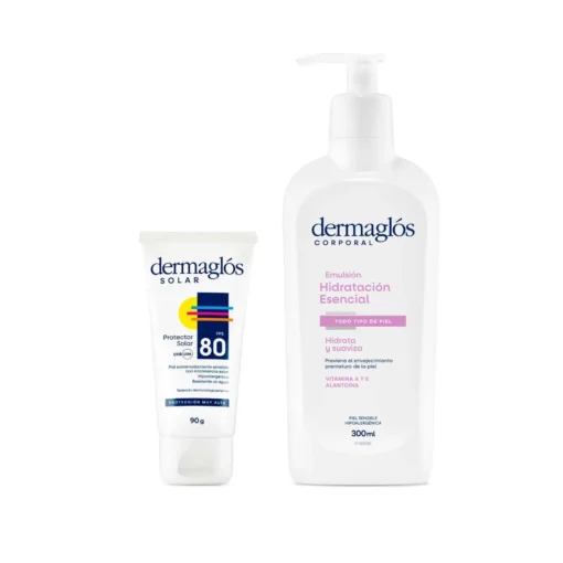Kit Protector Solar Dermaglós Fps 80 + Hidratación Esencial