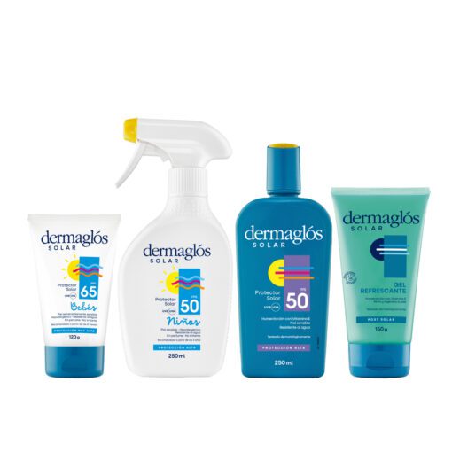 Combo Dermaglós Solar Protección Y Cuidado Familiar